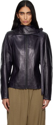 Paloma Wool Purple Plomy Leather Jacket