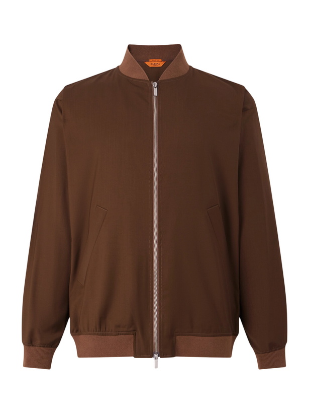 Photo: Barena - Gabier Virgin Wool Bomber Jacket - Brown