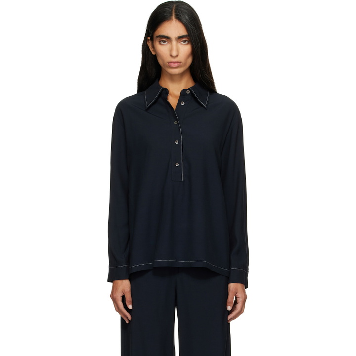 Photo: A.P.C. Navy Beauvoir Blouse