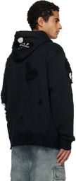 MASTERMIND WORLD Black Distressed Hoodie