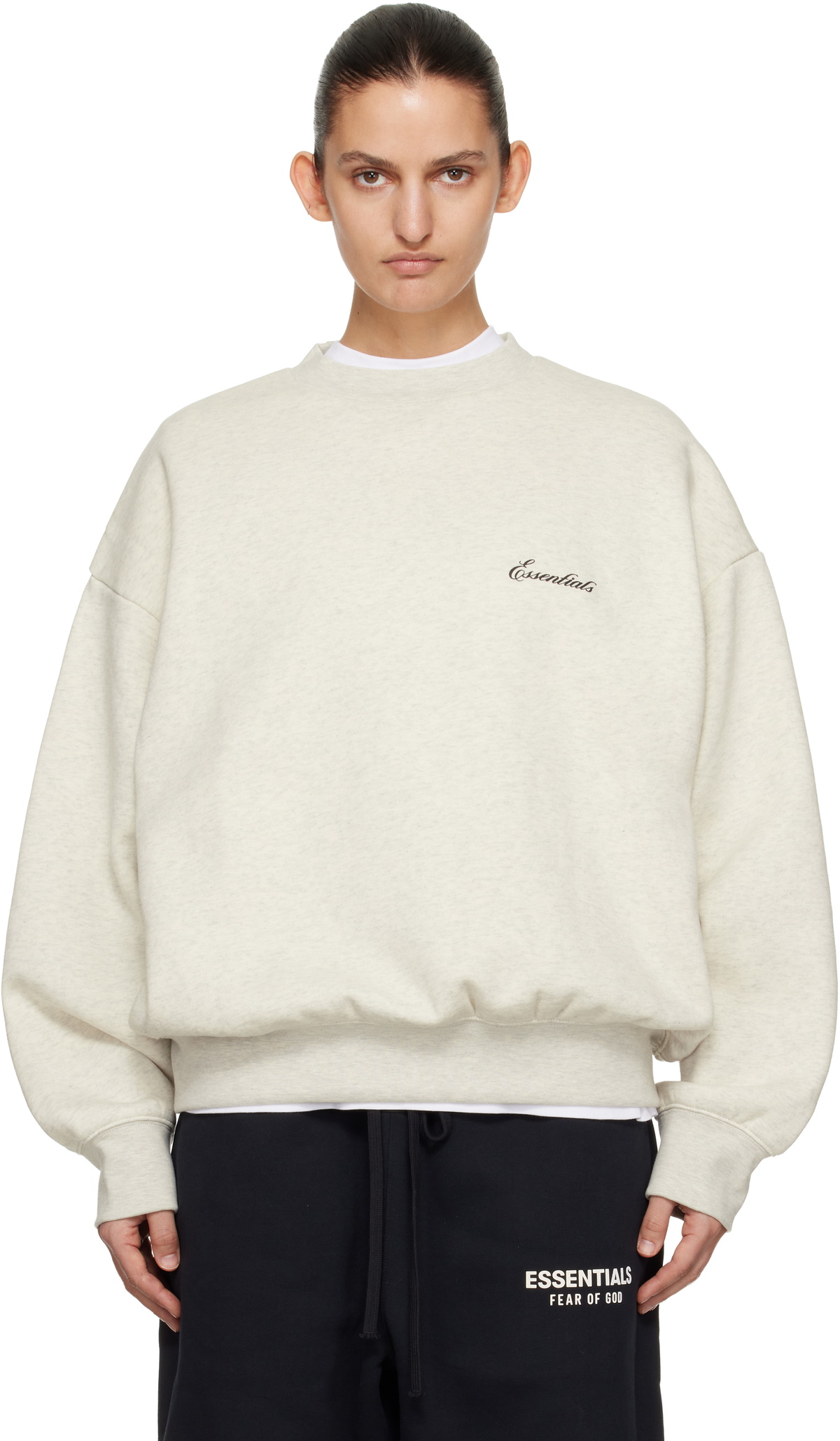Fear of God ESSENTIALS Off-White Classic Crewneck Sweatshirt