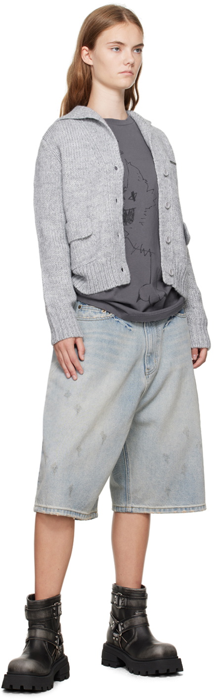 We11done Gray Sailor Cardigan