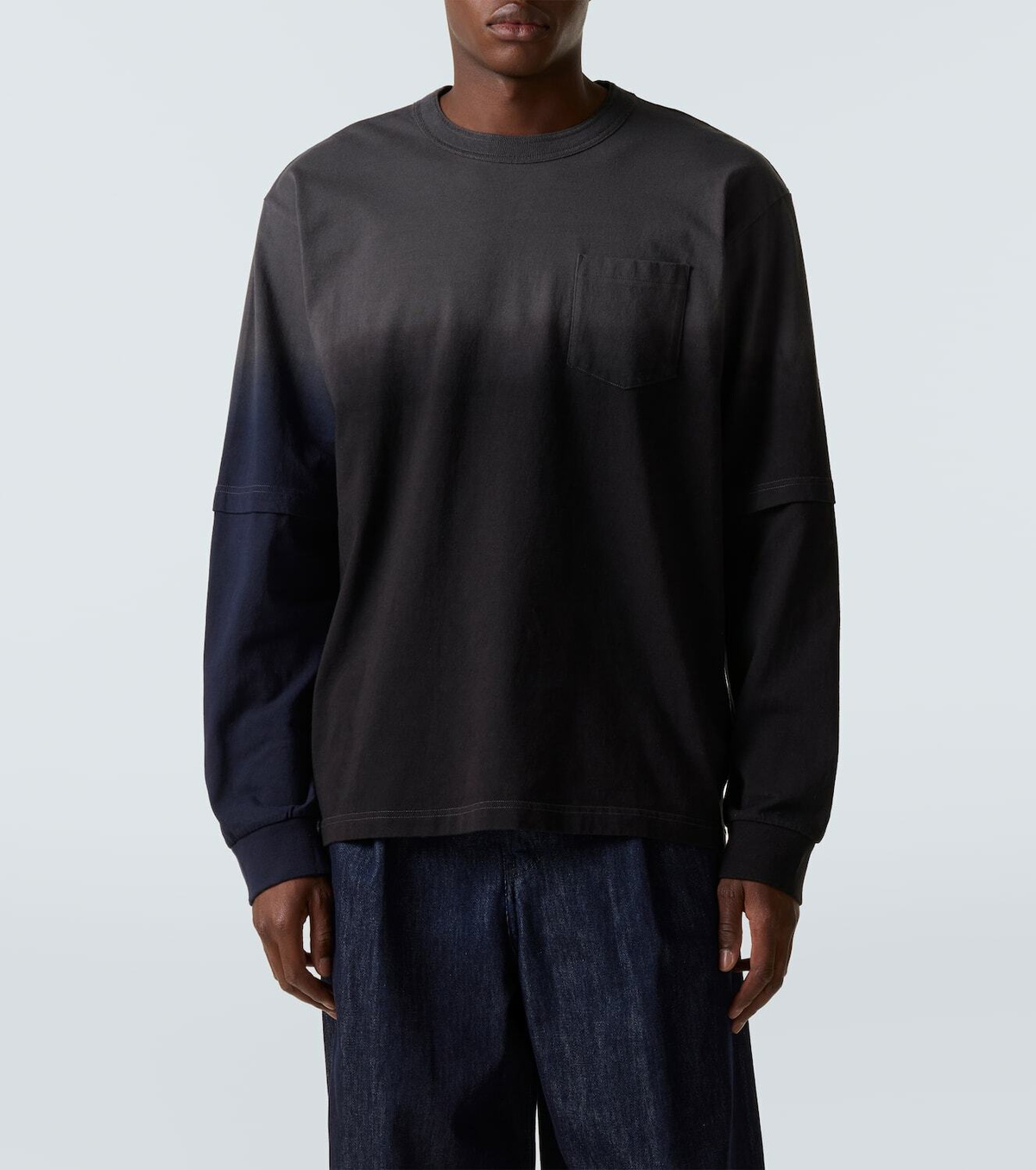 Sacai Dyed cotton sweatshirt