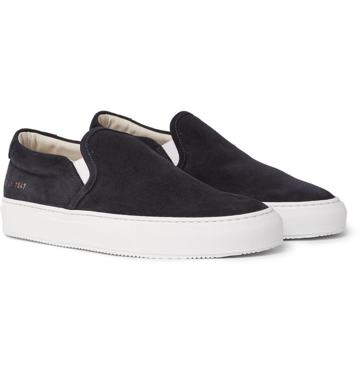 Photo: Common Projects - Suede Slip-On Sneakers - Men - Black