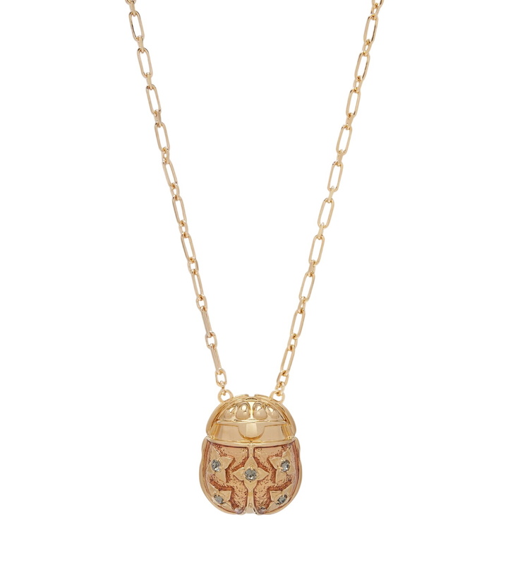 Photo: La DoubleJ Lady Scarab gold-plated pendant necklace