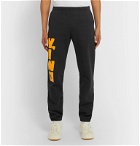 Y,IWO - Logo-Print Fleece-Back Cotton-Jersey Sweatpants - Black