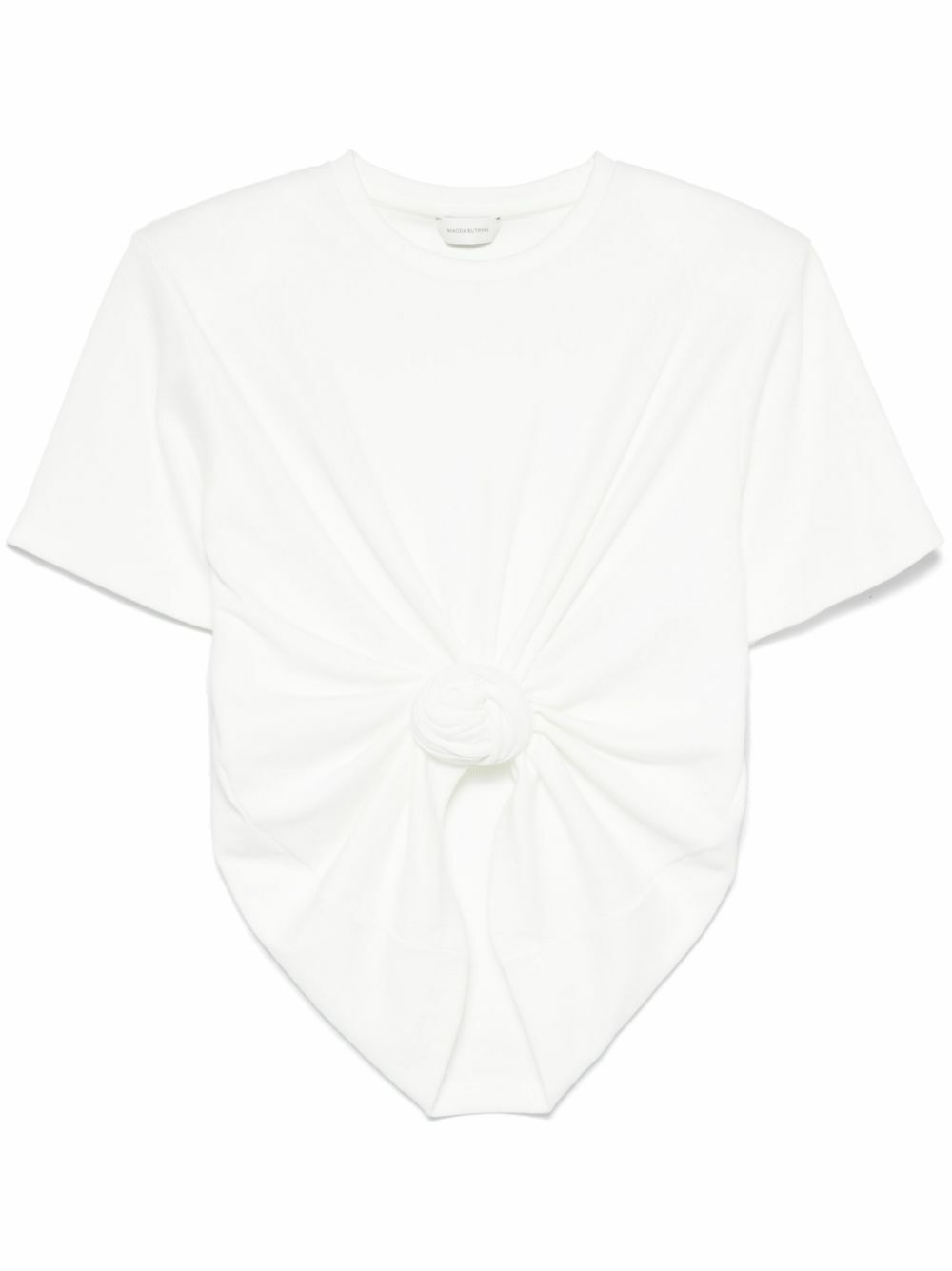 Magda Butrym White Knot-Detail T-Shirt Magda Butrym