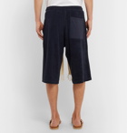 Loewe - Paula's Ibiza Cotton-Terry and Jersey Drawstring Shorts - Navy