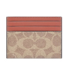 Coach Men's Signature Card Holder in Tan/Rust 