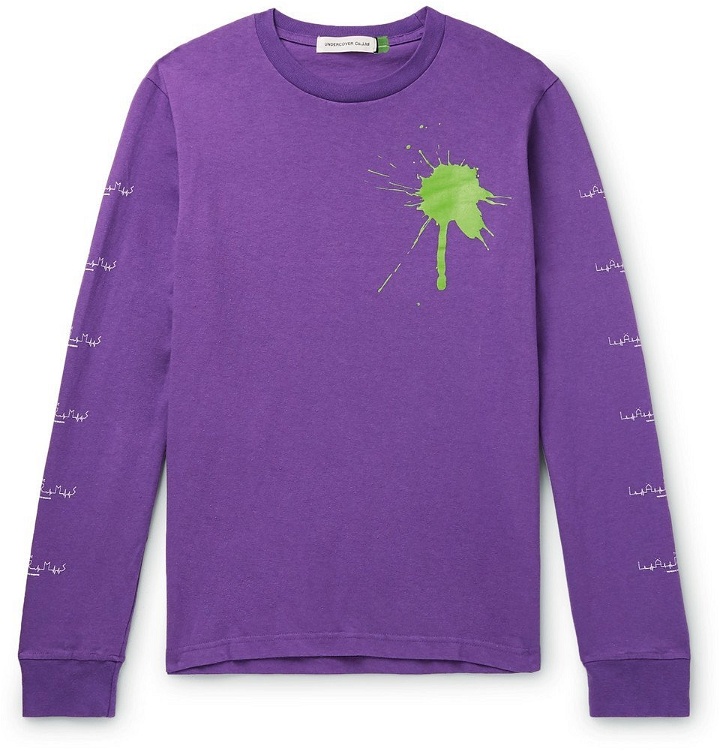 Photo: Undercover - Printed Cotton-Jersey T-Shirt - Purple