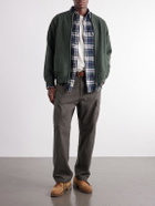FrizmWORKS - Ribbed-Knit Wool-Blend Zip-Up Cardigan - Green