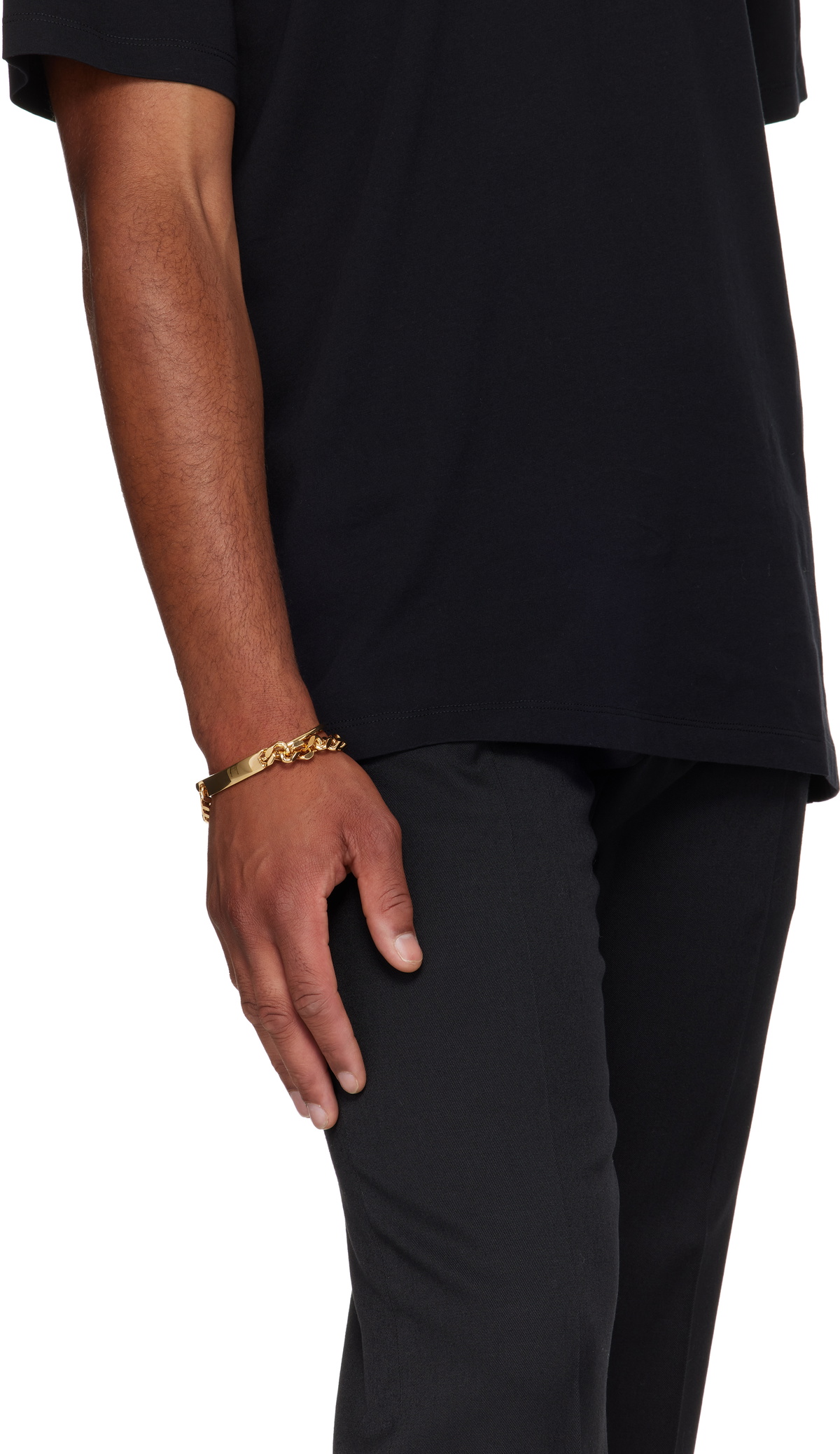 MM6 Maison Margiela: Logo Cuff Bracelet | SSENSE