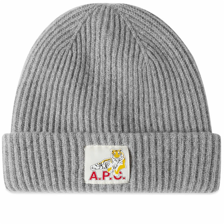 Photo: A.P.C. Men's Andrew Beanie in Heathered Grey