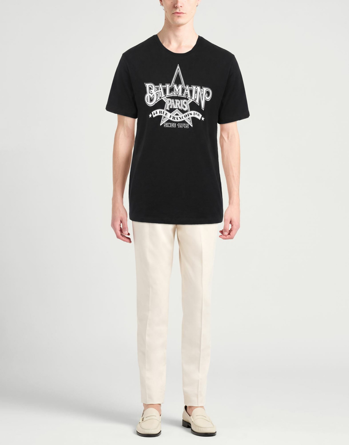 Balmain Mens T-shirt in Black