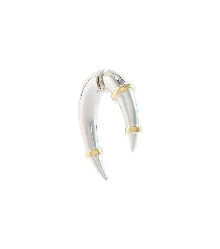 Photo: Rainbow K Horn 14kt white and yellow gold single earring
