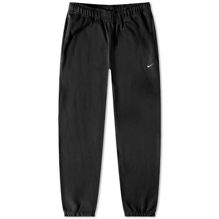 Photo: Nike Men's Solo Swoosh Fleece Pant in Black/White