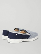 RIVIERAS - Maltese Falcon Cotton-Mesh and Canvas Espadrilles - Blue