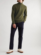 Altea - Ribbed Virgin Wool Half-Zip Sweater - Green