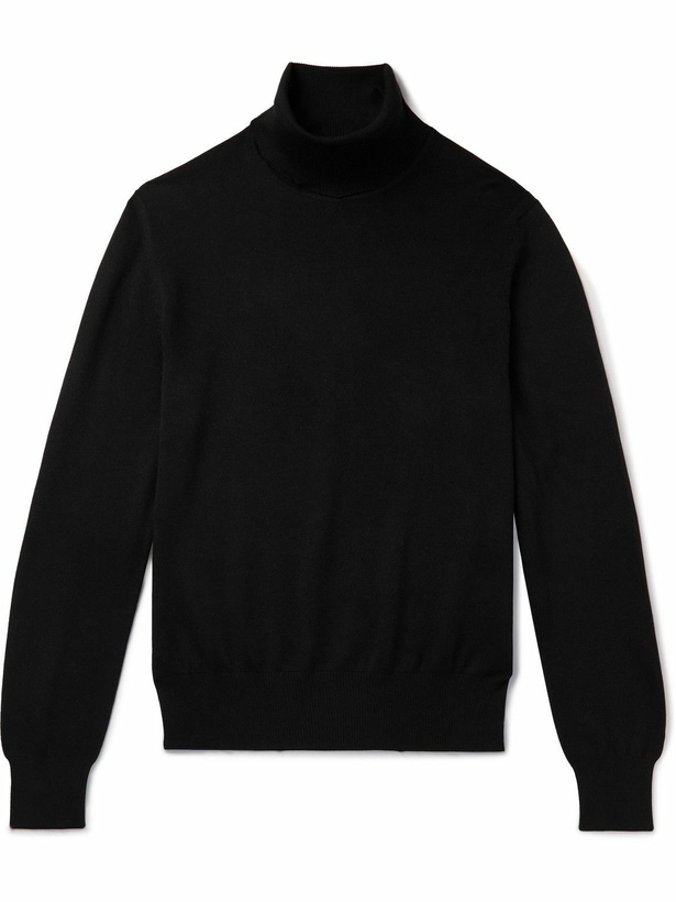 Photo: TOM FORD - Mulberry Silk Rollneck Sweater - Black