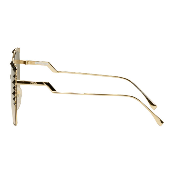 Fendi - Iridia Cat-eye Gold-tone And Acetate Sunglasses - Black