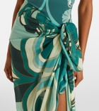 La DoubleJ Printed cotton beach cover-up