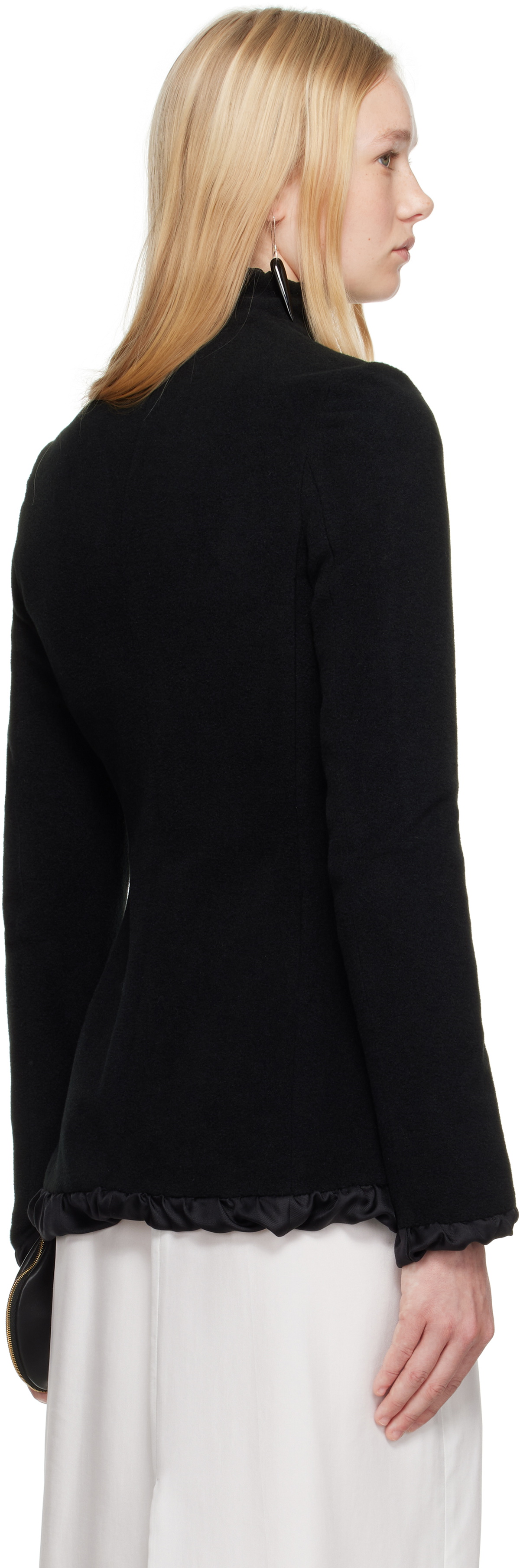 COLLEEN ALLEN Black Fleece Shrunken Jacket