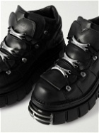 VETEMENTS - New Rock Embellished Platform Sneakers - Black