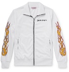 Palm Angels - Slim-Fit Glittered Printed Tech-Jersey Track Jacket - White