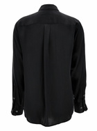 Equipment signature Black Shirt With Two Patch Pockets In Silk Woman