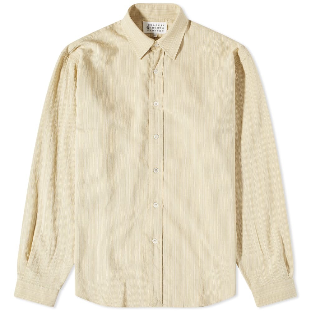 Maison Margiela Men's Stripe Shirt in Yellow Maison Margiela