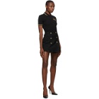 Versace Jeans Couture Black Tweed Miniskirt