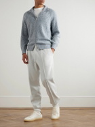 Brunello Cucinelli - Tapered Pleated Cashmere-Blend Jersey Sweatpants - White