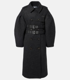 Ganni Belted wool and cashmere-blend coat