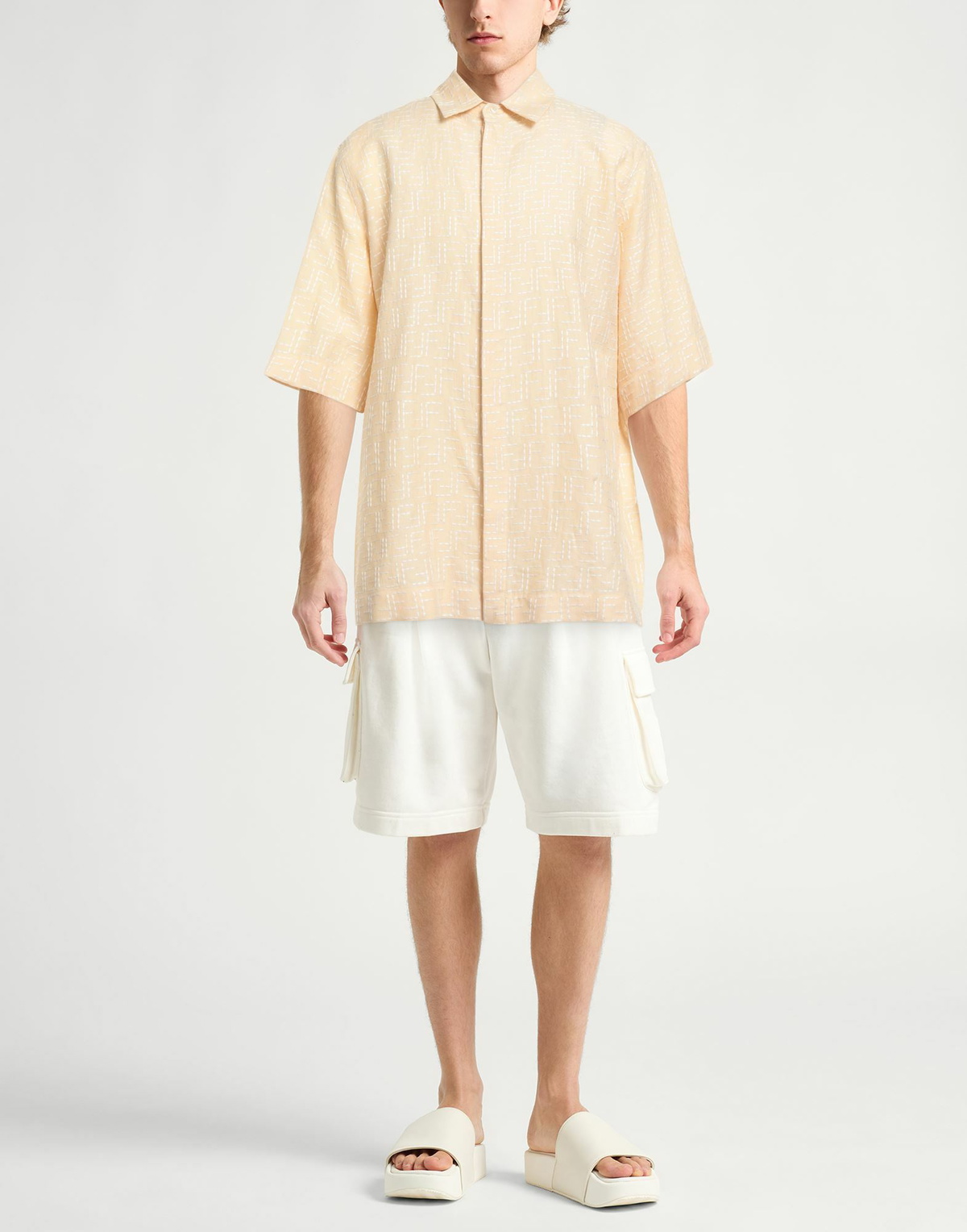 Fendi Mens Shirt Cream