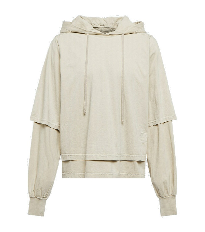 Photo: DRKSHDW by Rick Owens - Layered cotton hoodie