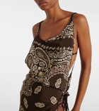 The Attico Bandana printed muslin midi dress