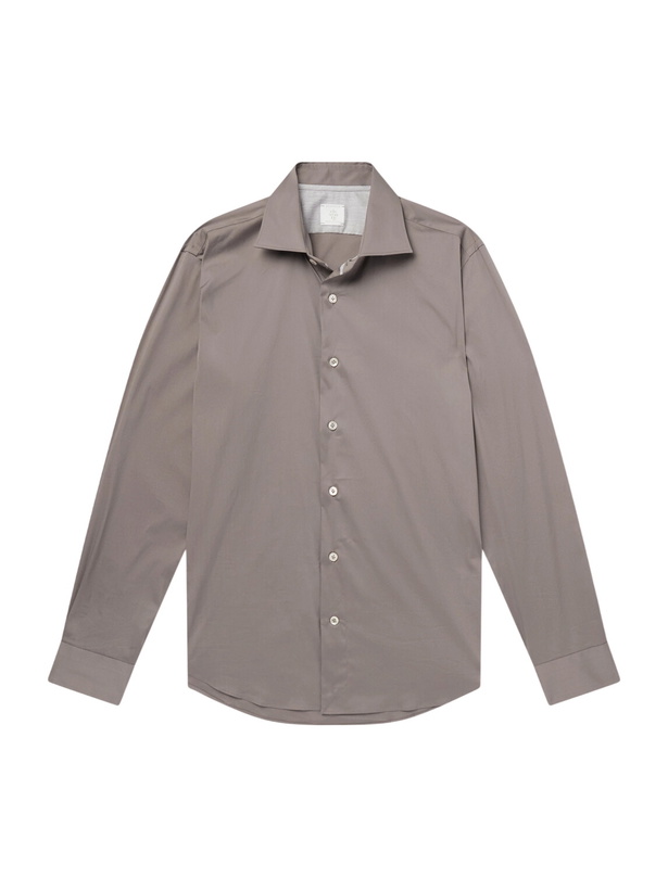 Photo: Eleventy - Cotton-Blend Shirt - Green