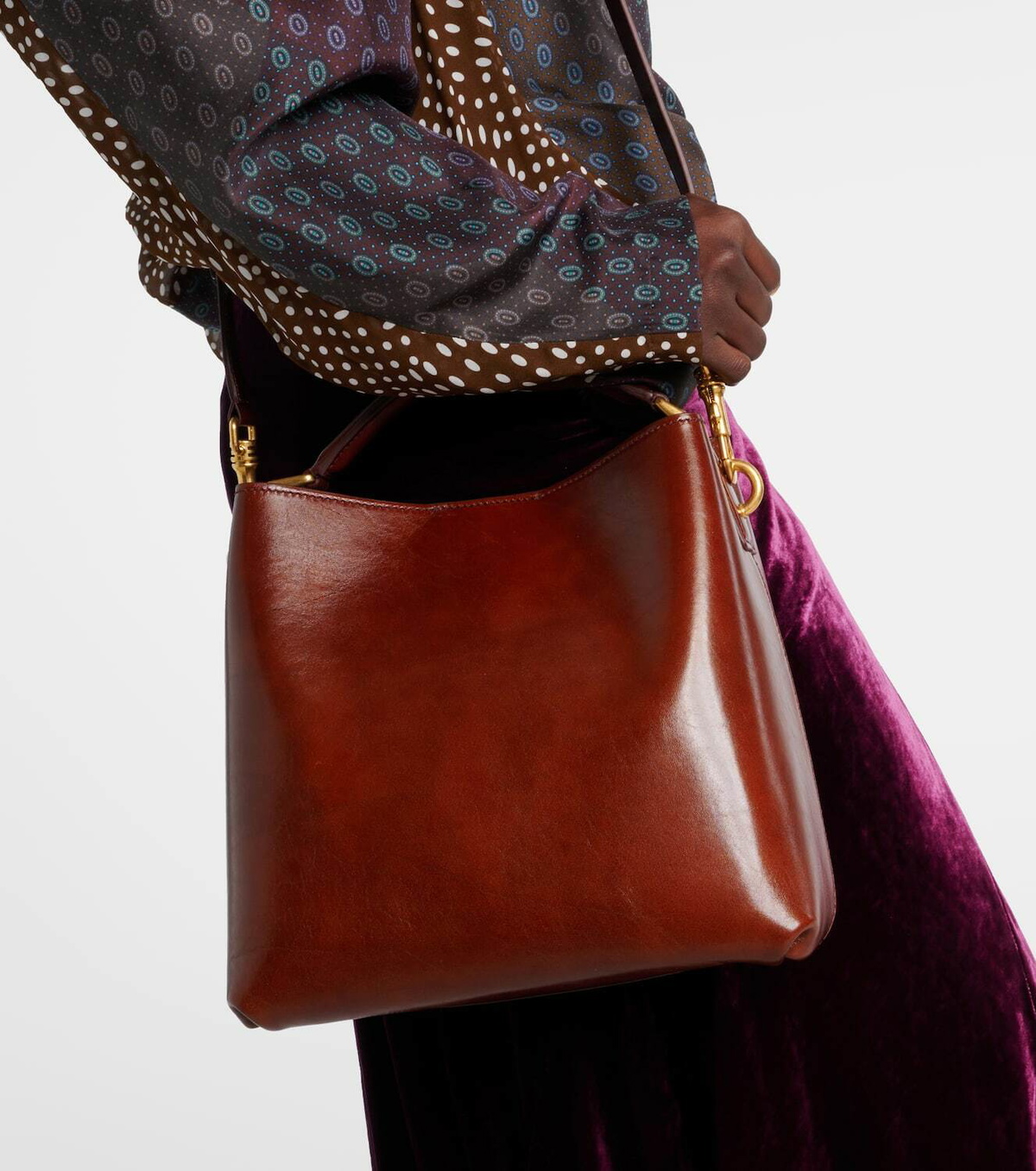 Dries Van Noten Grip Small leather tote bag