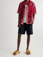 Alanui - Camp-Collar Bandana-Jacquard Cotton Shirt - Red