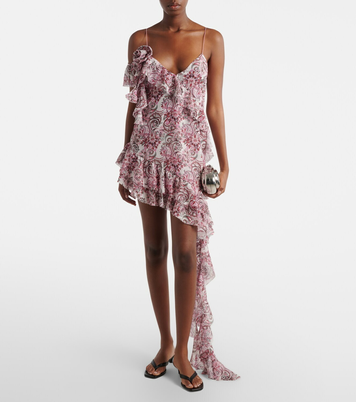 Bananhot Zoe floral ruffled asymmetric minidress