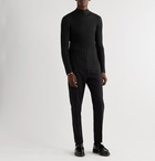 Séfr - Jay Slim-Fit Ribbed Merino Wool-Blend Mock-Neck Sweater - Black