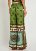 Alemais Contina Printed Wide-leg Satin Trousers Multicoloured