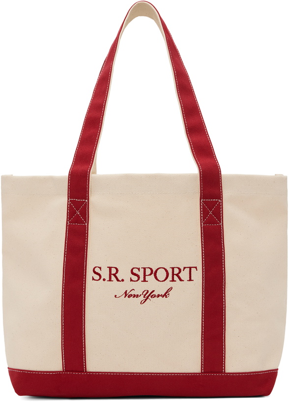 Photo: Sporty & Rich Red & White 'S.R. Sport' Tote