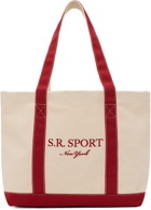 Sporty & Rich Red & White 'S.R. Sport' Tote