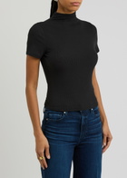 Paige Blanche Ribbed Stretch-jersey T-shirt Ivory