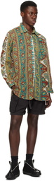 Maharishi Black Hemp Cargo Asym Track Shorts