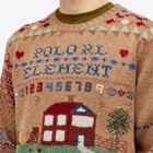 Polo Ralph Lauren Men's x Element Intarsia Crew Knit in Brown Multi