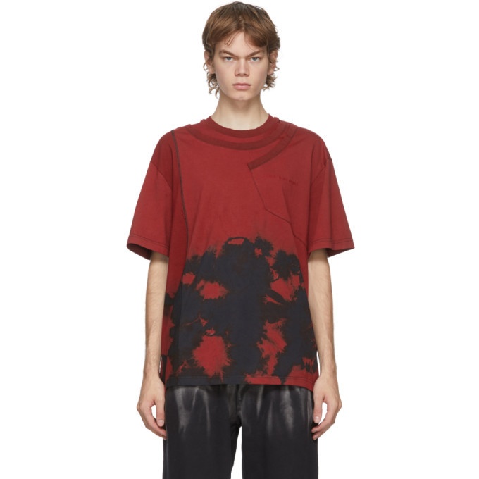 Photo: Feng Chen Wang Red Tie-Dye Panelled T-Shirt