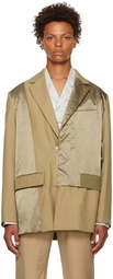 Feng Chen Wang Khaki Layered Blazer