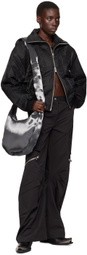 HELIOT EMIL Gunmetal Liquid Metal Attache Bag